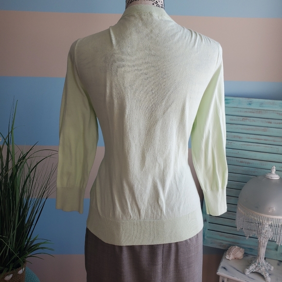J. CREW Light Green Cardigan - Picture 3 of 6